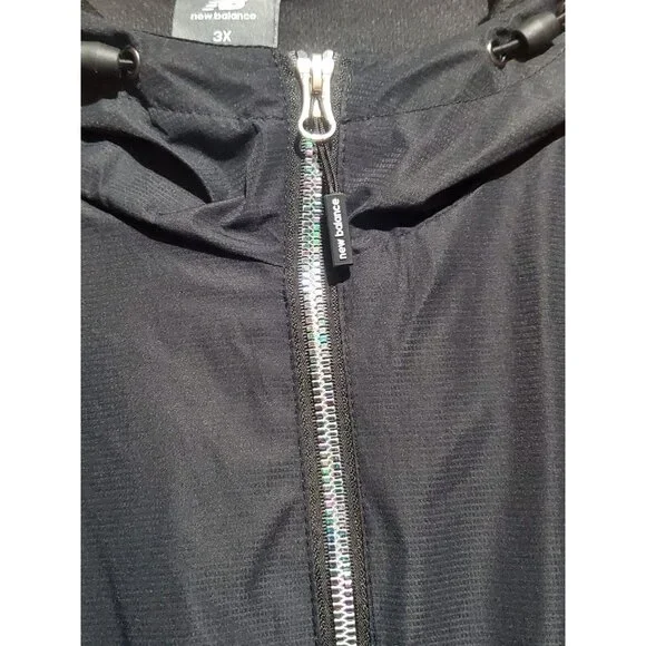 New Balance Black  Full Zip Windbreaker Jacket Women`s Size 3X NWT - Picture 3 of 8